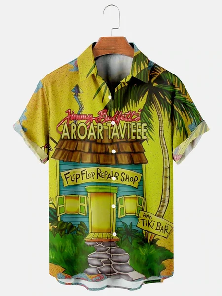 Men's Print Short Sleeve Hawaiian Shirt
