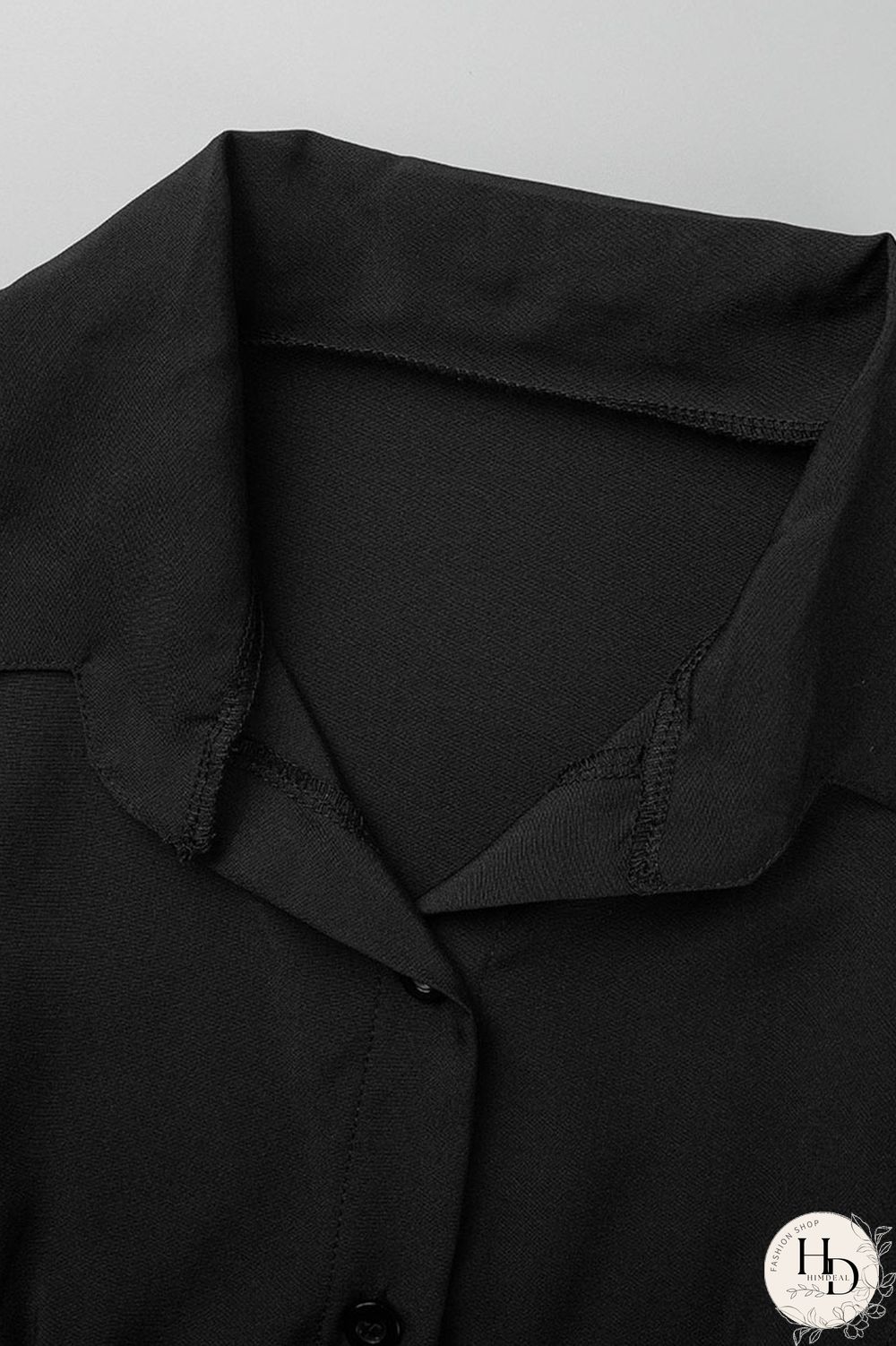 White Sexy Solid Patchwork Buckle Slit Turndown Collar Tops