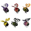 In-Sect Simulation Light with Elastic Spring Lights Decorations Figurine Solar Hanging Flying Insects Lamp for Outdoor