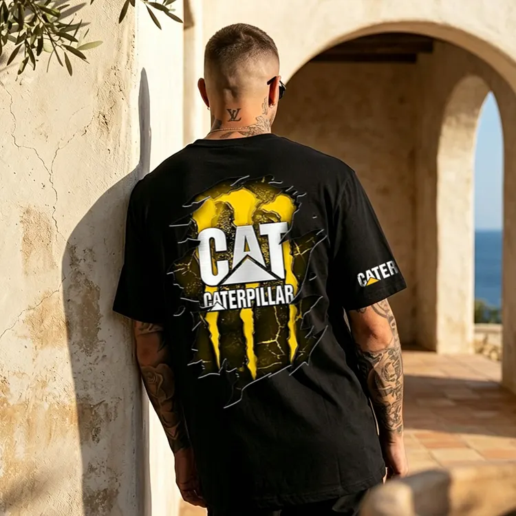 Cat Caterpillar Printed Men's T-shirt