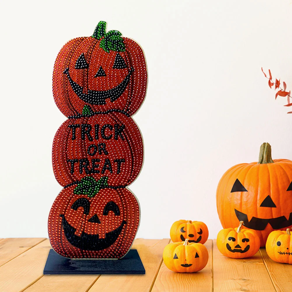 Halloween Wooden Spot Diamond Decoration (Single-sided Crystal Diamond)