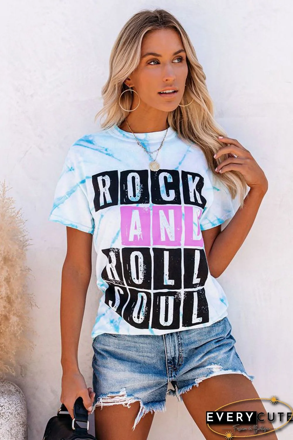 ROCK AND ROLL SOUL Tie-dye Tee