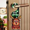 Christmas Snowman Diamond Painting Door Handle Hanging Sign Door Wooden Pendant Kit