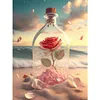 Diamond Painting -DIY Round Drill Bottle Rose