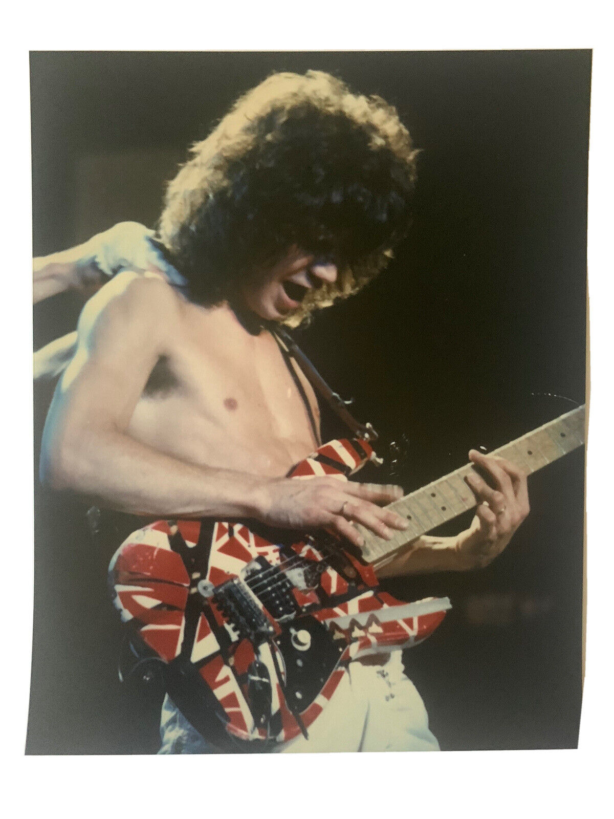 Eddie Van Halen Vintage Live 8x10 Concert Photo Poster painting #66