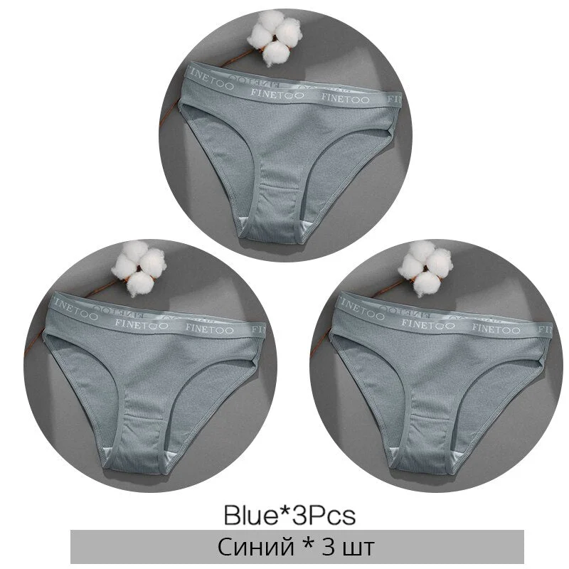 FINETOO Letter Cotton Panties Women M-2XL Lady Underpants Girls Briefs Fashion Cotton Underwear Soft Panty Female Lingerie 2020