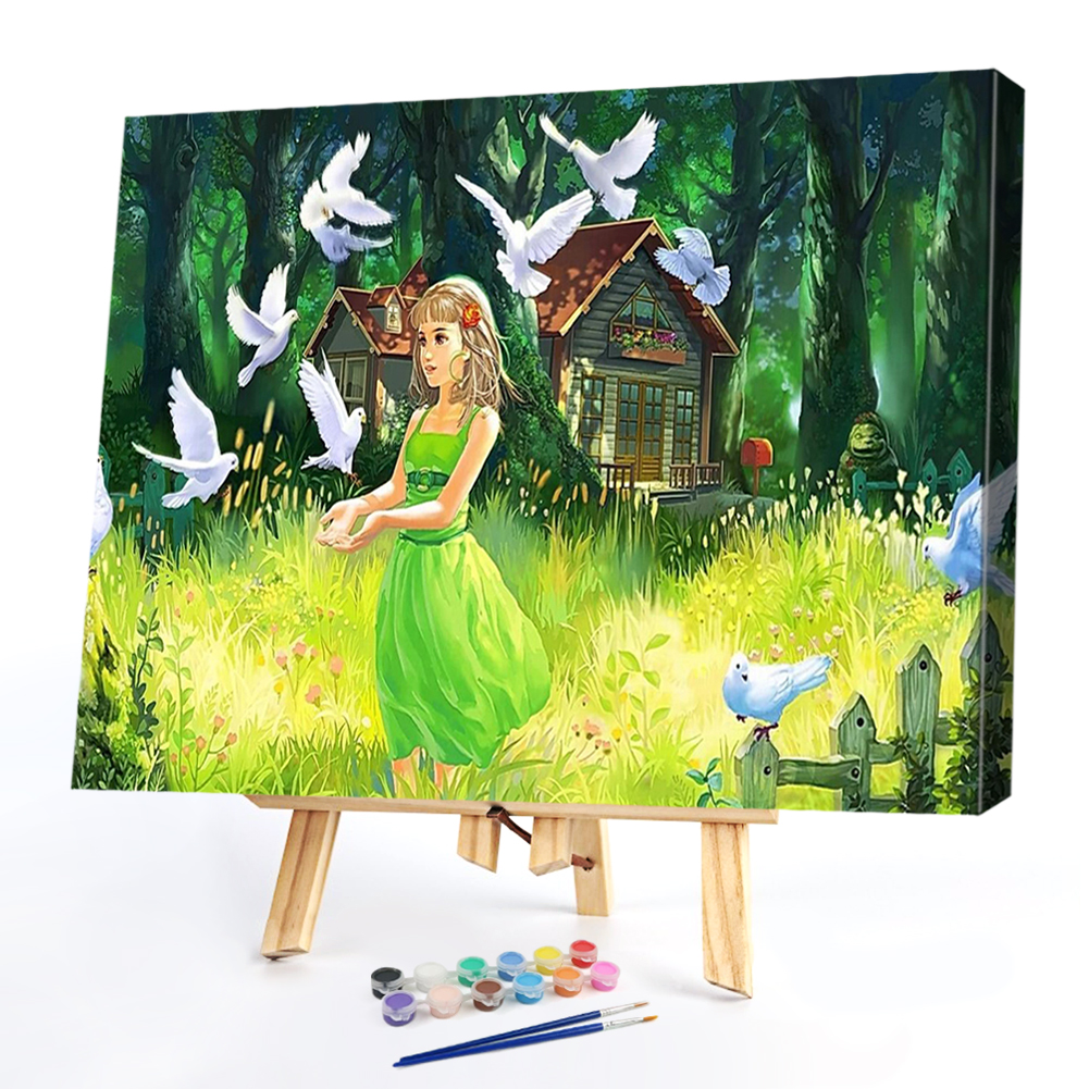 

40*30CM Paint By Numbers-Girl, 501 Original