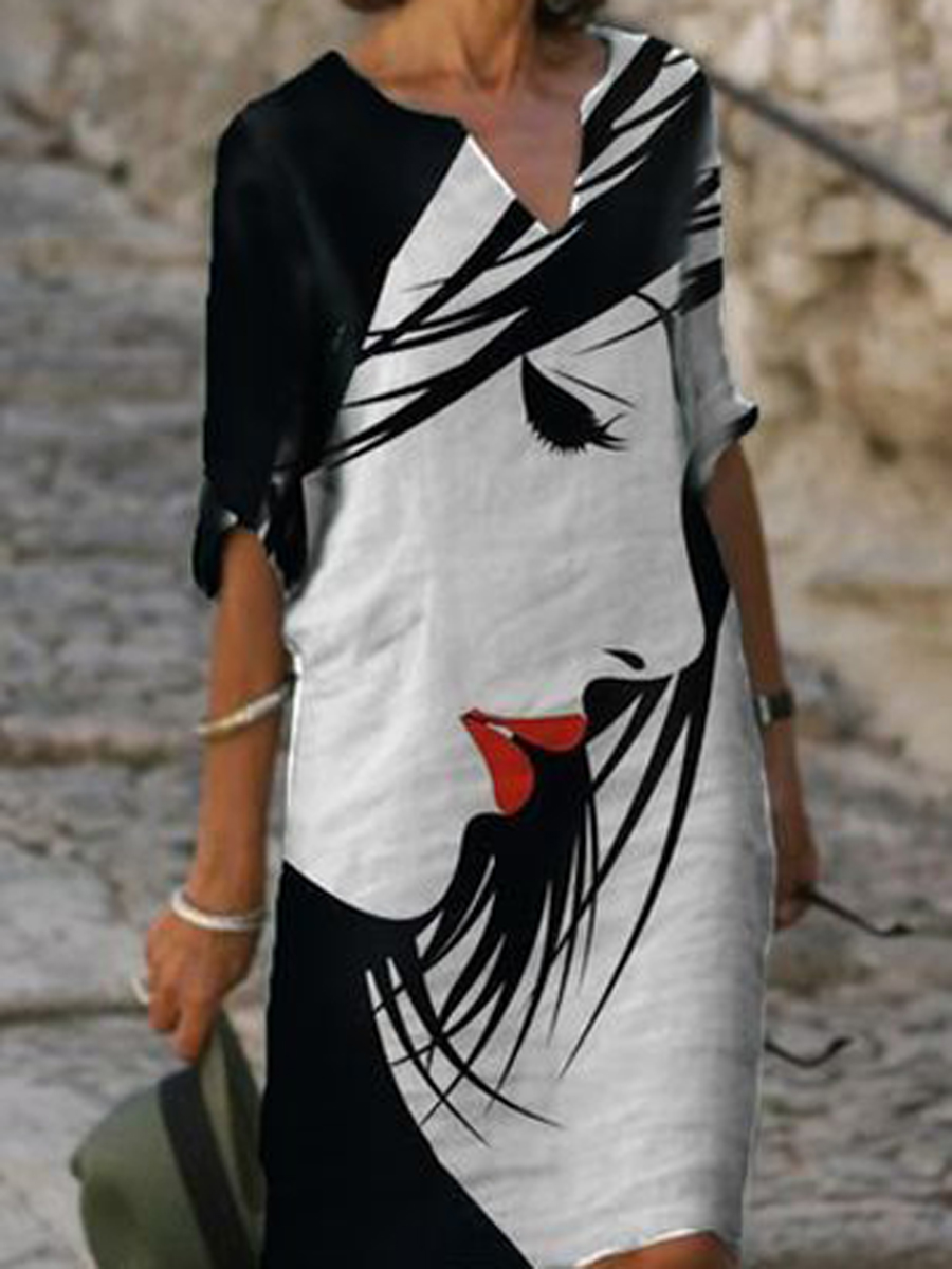 Abstract Printed Dress