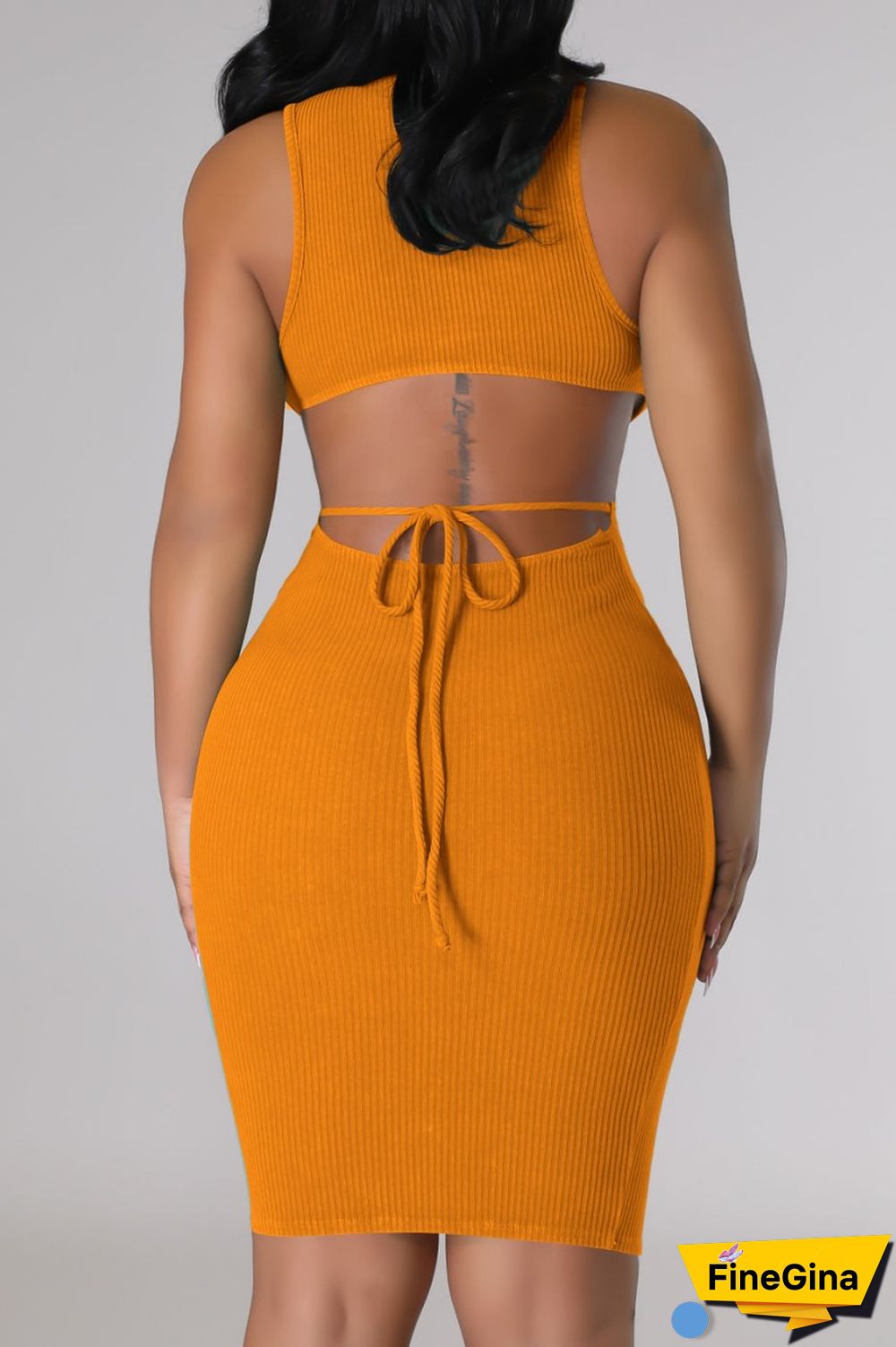 Cream White Casual Solid Hollowed Out Turtleneck Sleeveless Dress Dresses