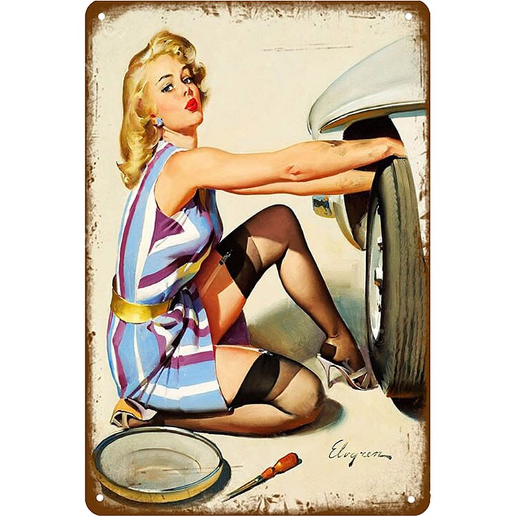 Sexy Lady Pin Up Girl - Vintage Tin Signs/Wooden Signs - 20*30cm/30*40cm