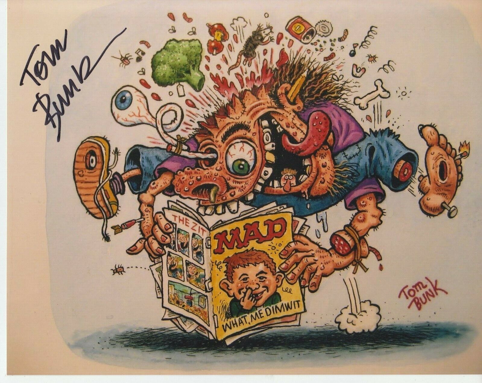 Tom Bunk Mad Magazine Artist 8x10 Signed Photo Poster painting w/ COA #1