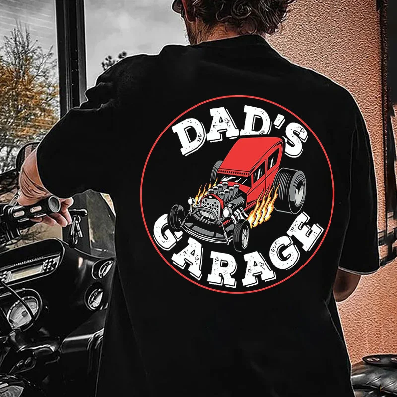 DAD'S GARAGE Classic Car Print Men's T-shirt