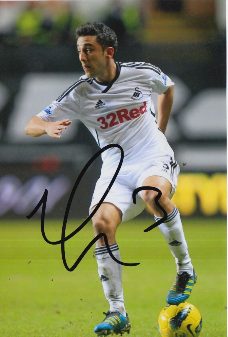 SWANSEA CITY HAND SIGNED NEIL TAYLOR 6X4 Photo Poster painting 6.