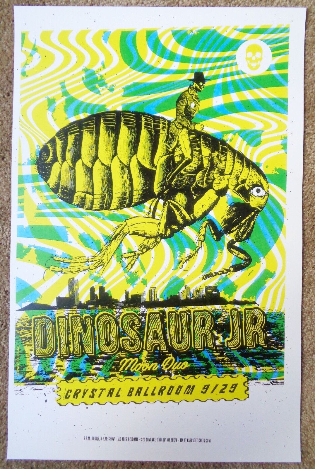 DINOSAUR JR. 2016 Gig POSTER Portland Oregon Concert