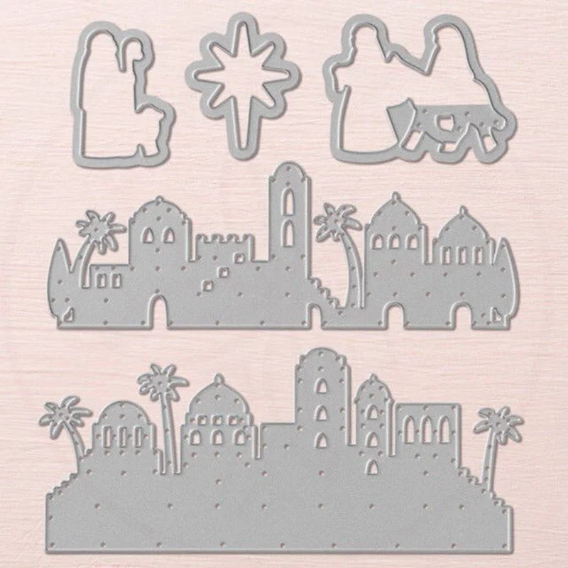 5Pcs/lot Bethlehem Metal Cutting Dies Embossing Stencil Card Album Scrapbooking DIY Template Punch Craft