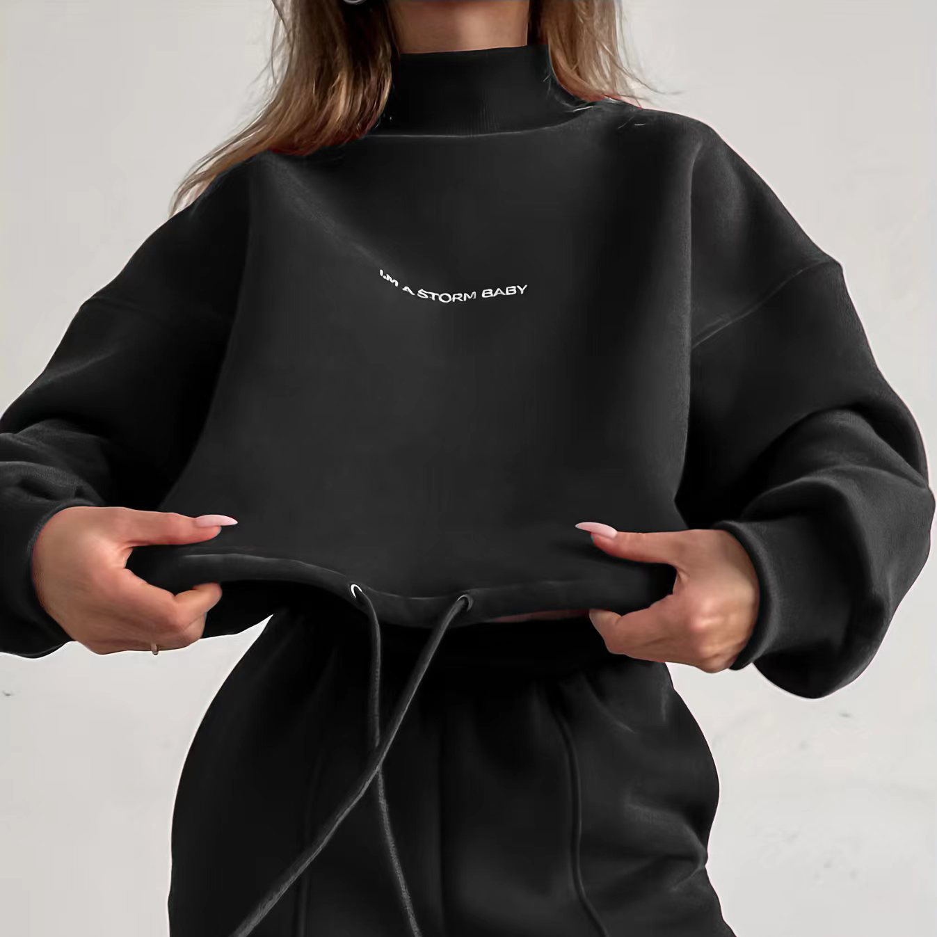 Women's Printed Sweatshirt Suit Two Piece Set