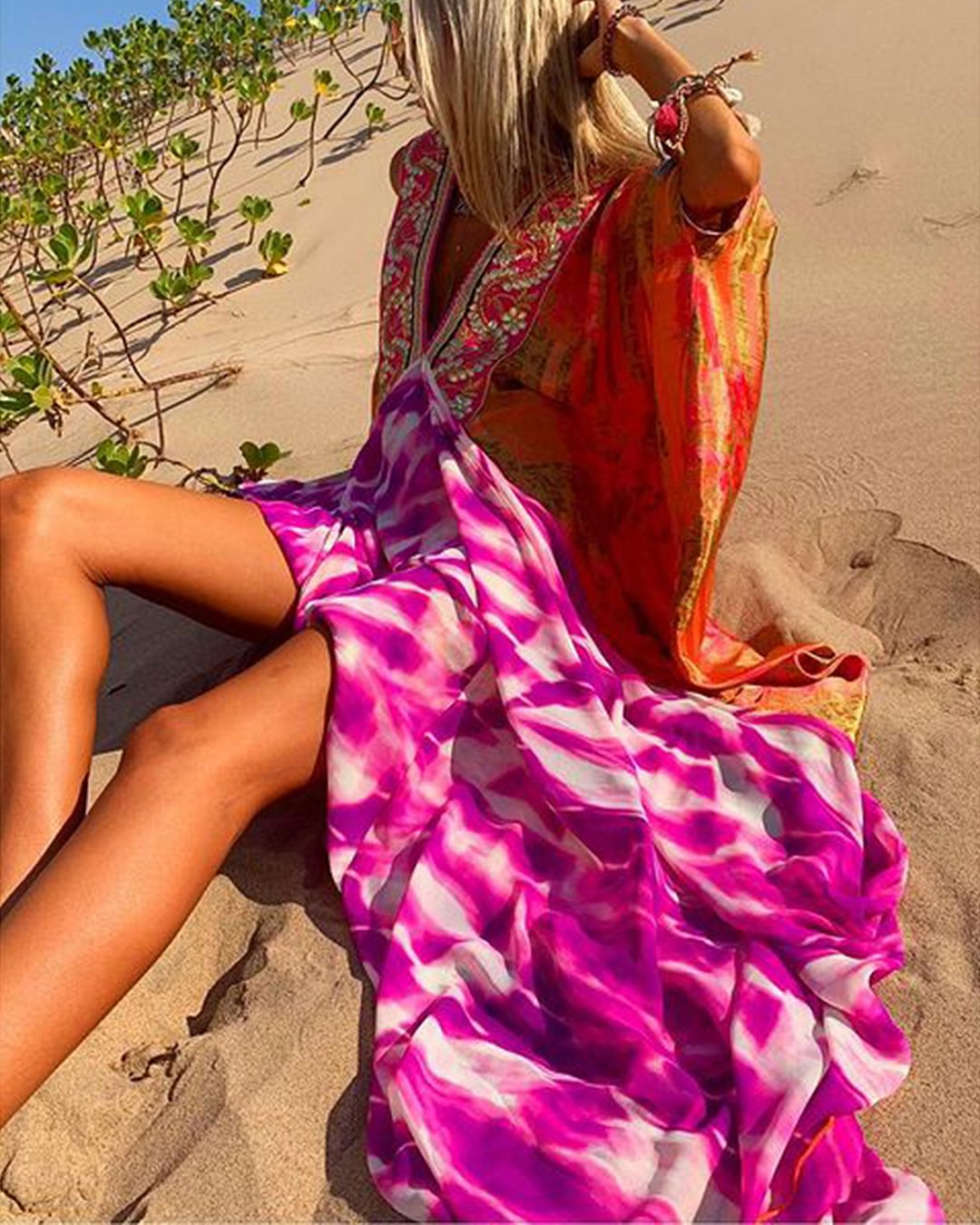Bohemian Vacation Printed Dress bbdd