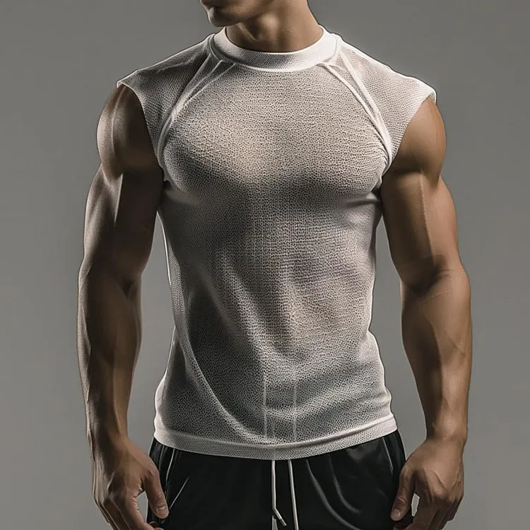 Men's Sexy See-Through Mesh Tank Top