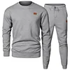 Mens 2 Piece Jacquard Sweatsuit Outfits Hoodie Sweatshirt & Joggers Sweatpants Set Tracksuit
