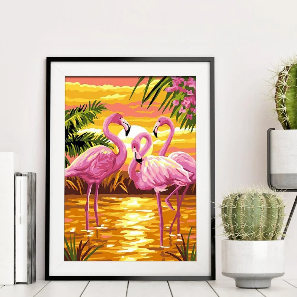 Diamond Painting - Full Round Drill - Flamingo(30*40cm)