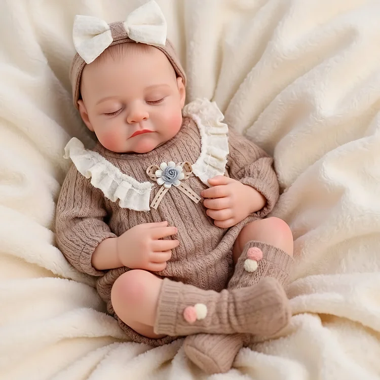 Babeside Liors 16" Realistic Silicone Sleeping Baby Little Infant Girl Companion For Healing 