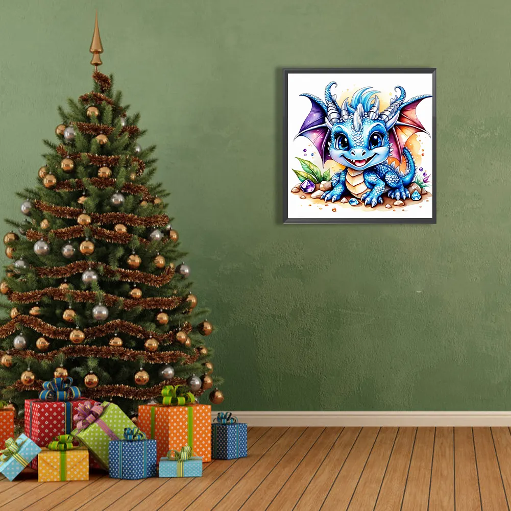 Full Round Diamond Painting 40*40cm - Gem Happy Dinosaur