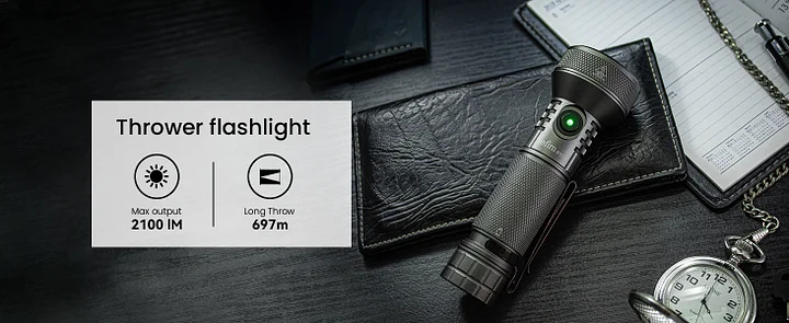 Sofirn IF22A Rechargeable EDC Flashlight Spotlight, Powerful