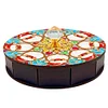 Mandala Diamond Painting Storage Box Wooden Round Jewelry Case with Lid Kits