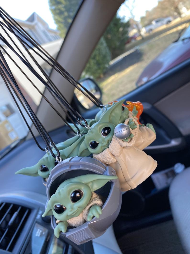 baby yoda rear view mirror