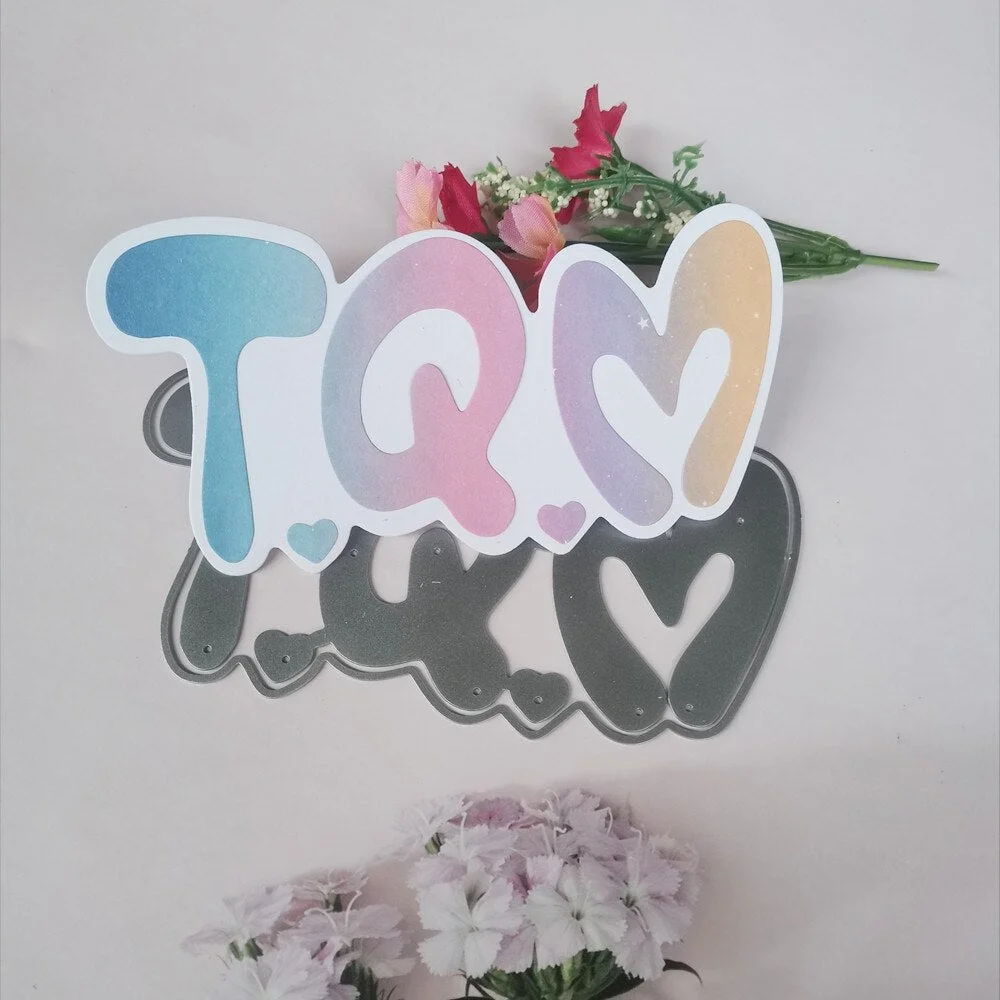 Heart Words Metal Cutting Dies Stencil Template Scrapbooking Photos Album Cards Paper Craft DIY Dies Cut New Arrival 2022