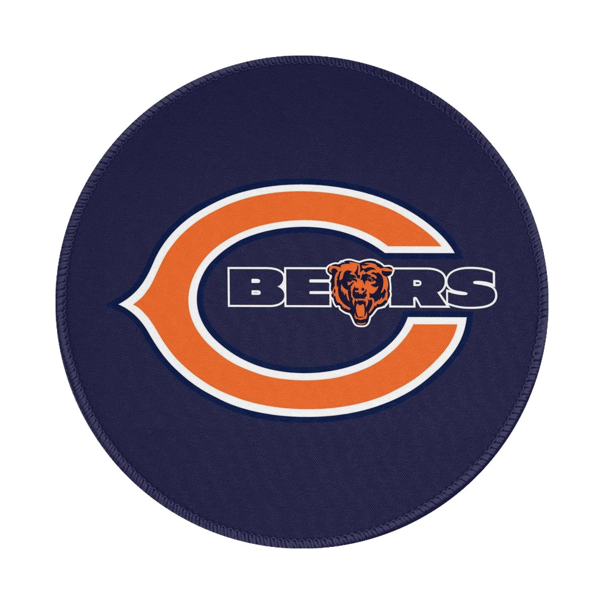 Chicago Bears Dark Blue Round Non-Slip Thick Rubber Modern Gaming Mousepad