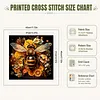 Golden Bloom 11CT 3 Strand DIY Stamped Cross Stitch Kit for Adult 45x45cm