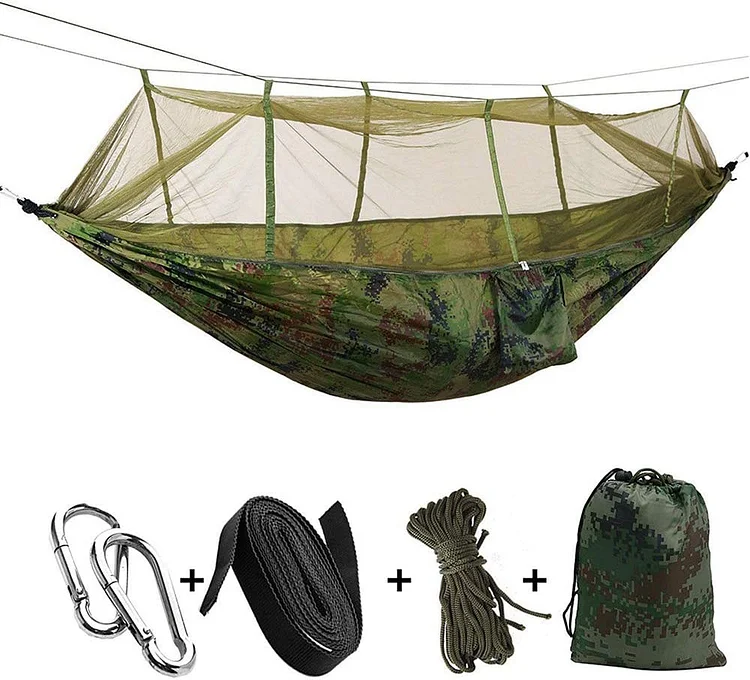 Lightweight Backpacking Camping Hammock Tent With Mosquito Net