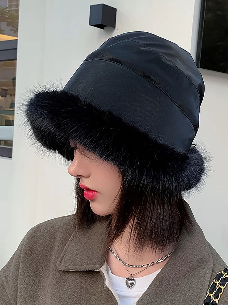 Women Winter Casual Solid Plush Warm Hat