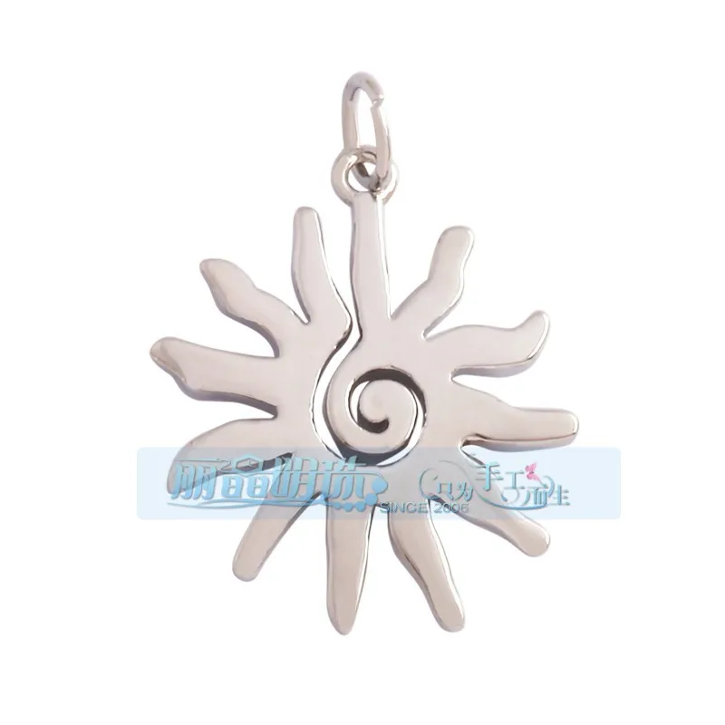 1 Piece 12 * 23mm 15*15mm 5*12mm Hole 5~5.9mm Half 925 Silver Zircon Sun Moon Pendant Jewelry Accessories