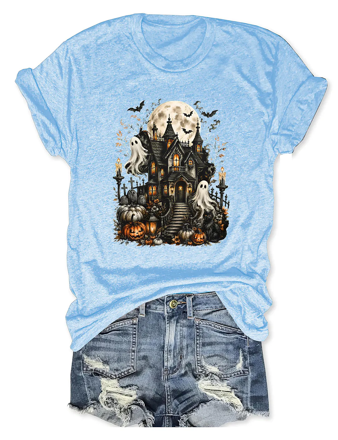 Halloween Haunted House Spooky Ghost T-shirt