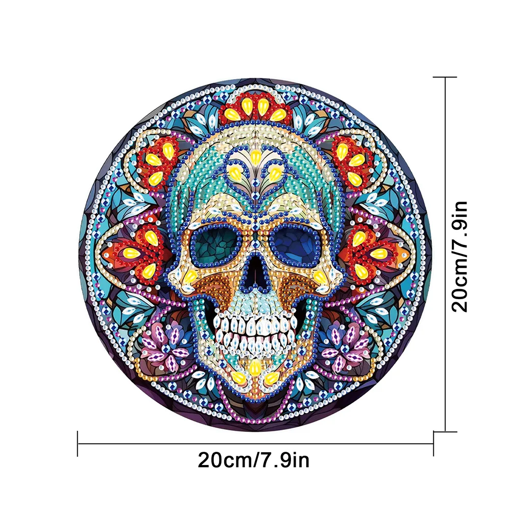 DIY Halloween Skull Acrylic Single Side Special Shaped Diamond Art Painting Garland Kit