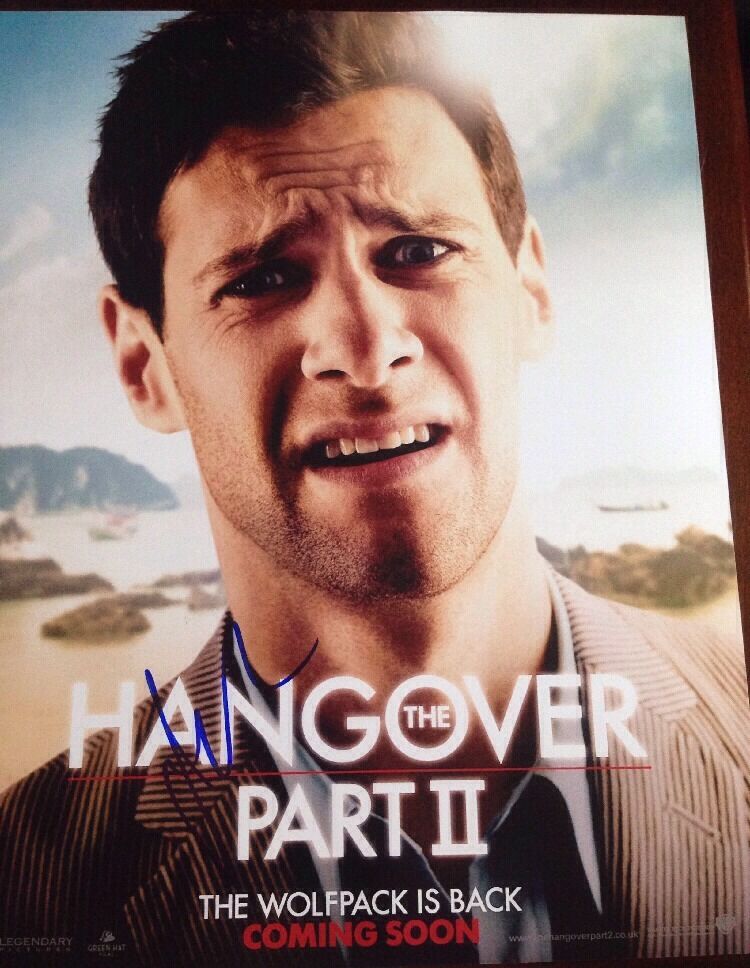 Justin Bartha Signed 11x14 Photo Poster painting The Hangover Movie (Exact Proof) Autograph Doug