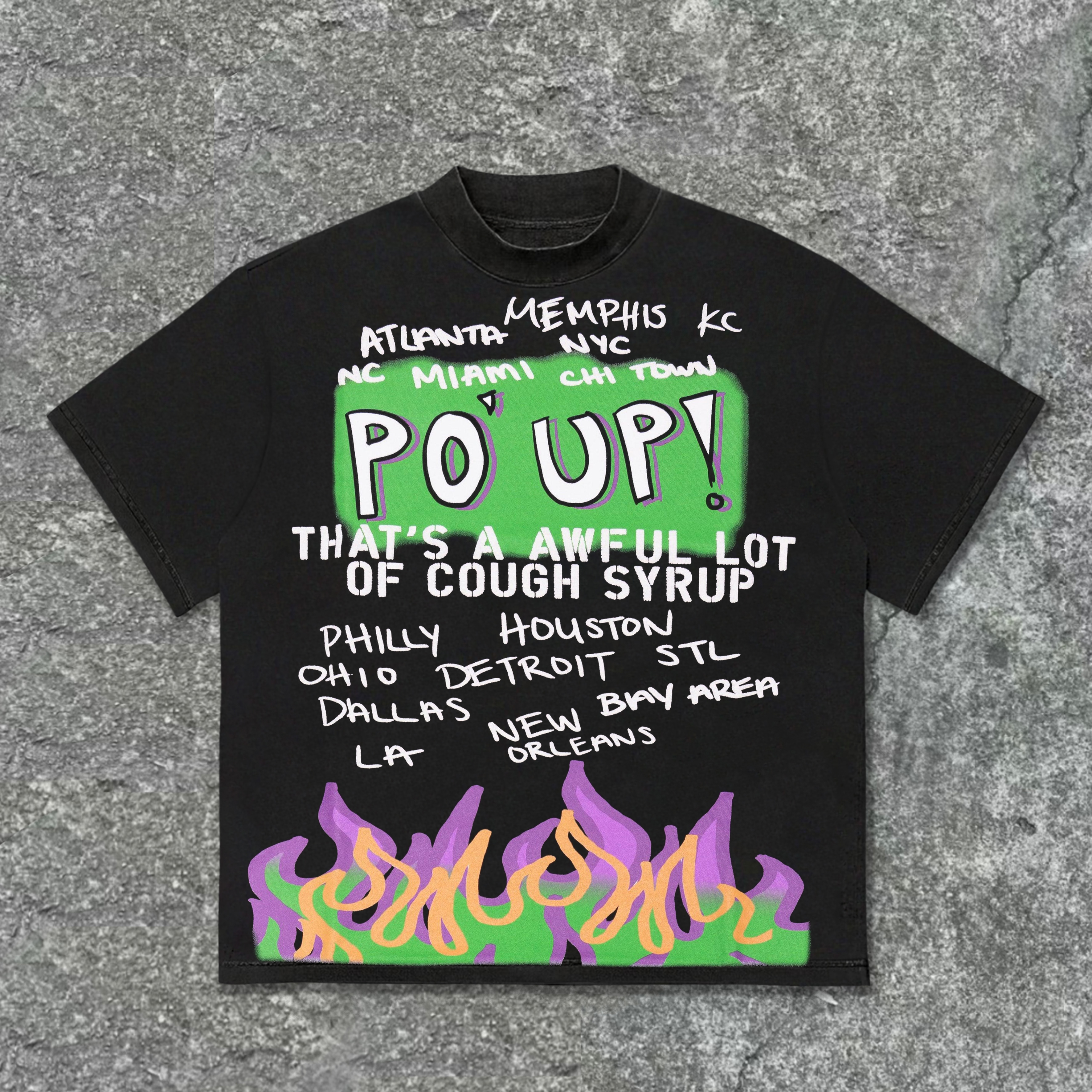 That's A Awful Lot Of Cough Syrup Po Up Graphic Cotton T-Shirt