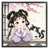 Cat Girl-11CT Stamped Cross Stitch 50*50cm/19.69*19.69in tapestrymarket