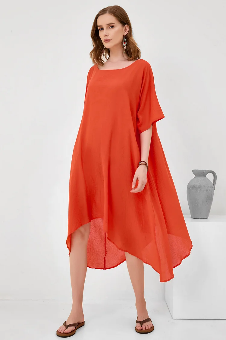 Cotton Linen A-Line Swing Dress[ Pre Order ]