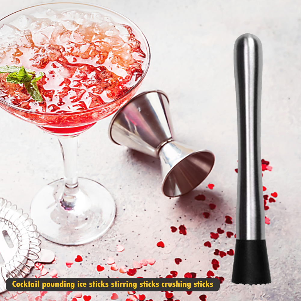 

Stainless Steel Cocktail Muddler Wine Mixing Stick Ice Crusher Bar Tools, 501 Original