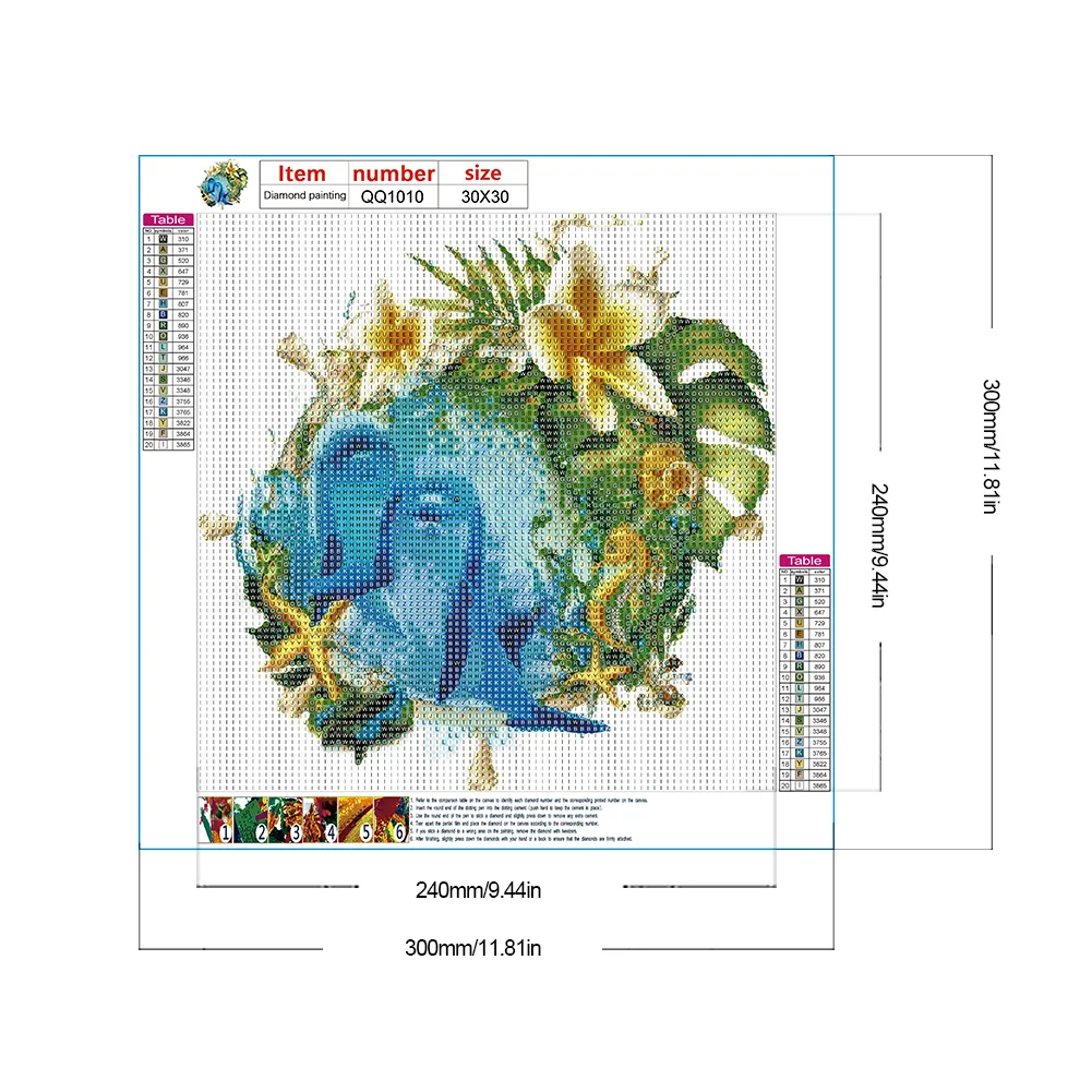 Full Round Diamond Painting 30*30cm - Underwater World