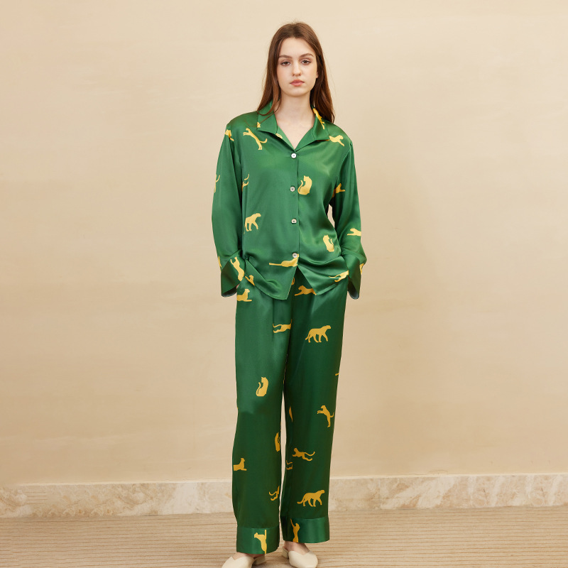 Long Sleeve Silk Pajamas Set For Women REAL SILK LIFE