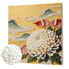 DIY Pearl Painting Chrysanthemum for Home Wall Decor with Frame(30x30cm)