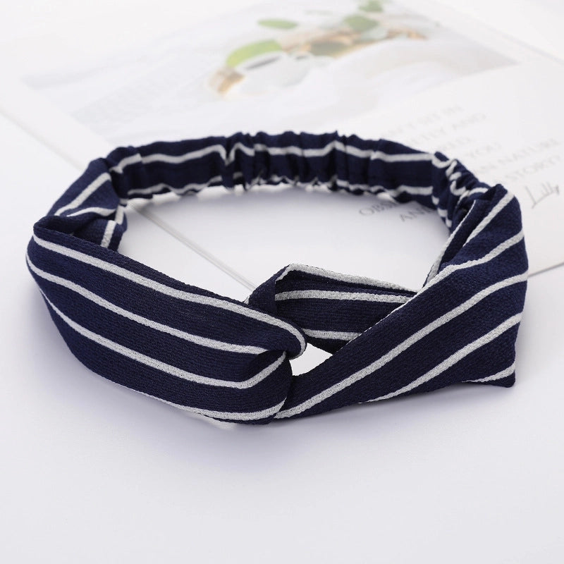 Women’s Lady Polka Dots Flower Cloth Hair Band