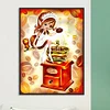 Diamond Painting -DIY Round Drill Girl with Coffee Bean