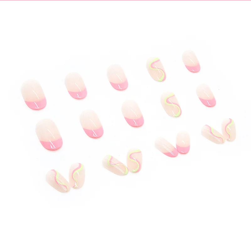 Churchf Churchf Head Ballet Nail Pink French Edge Through The Bottom Wear Armour Natural Sweet Cool Nail Fake Nails