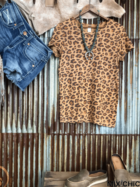 Leopard Casual Crew Neck T-shirt