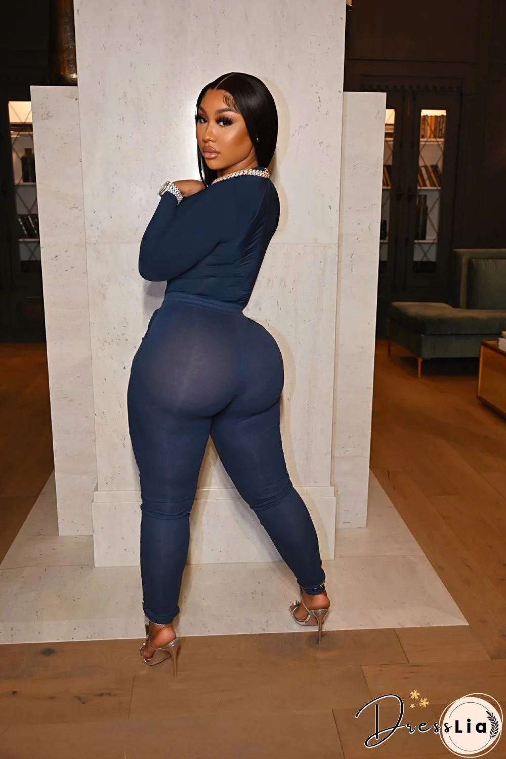 Solid Long Sleeve T Shirt Lace Up Pants Set